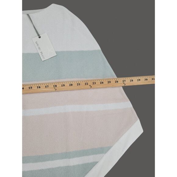 Barefoot Dreams Ocean Breeze Poncho OS Multi Stripe Pink CozyChic Ultra Lite NEW - Picture 7 of 9